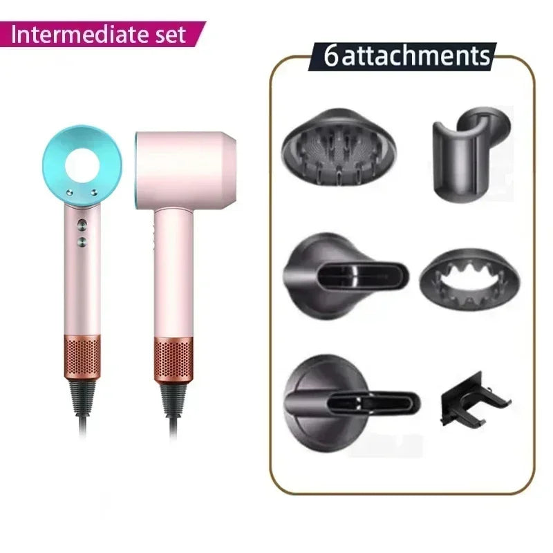 2025 Super Hair Dryer 220V Leafless Hair Dryer Personal Hair Care Styling Negative Ion Tool Schedule Negative Ion Electric Dryer