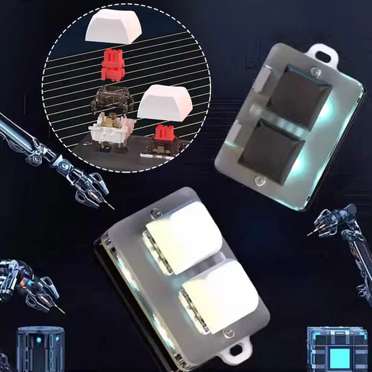 Clavier Bluetooth 2,4 GHz à 2 touches personnalisables avec molette rétroéclairée RGB, raccourcis copier-coller, mini-clavier USB externe pour jeux e-sport