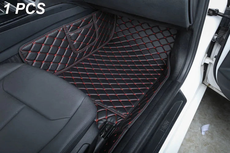 Custom Automotive Car Floor Mats For VW Golf 4 1999 2000 2001 2002 2003 Auto Luxury Leather Men Women Car Mats Full Coverage