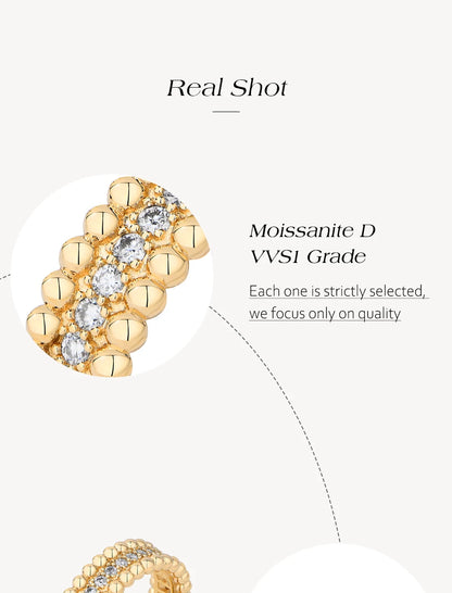 ATTAGEMS New Trends Moissanite Eternal Rings for Women S925 Sterling Silver D VVS1 Diamond Elegant Engagement Bands Fine Jewelry