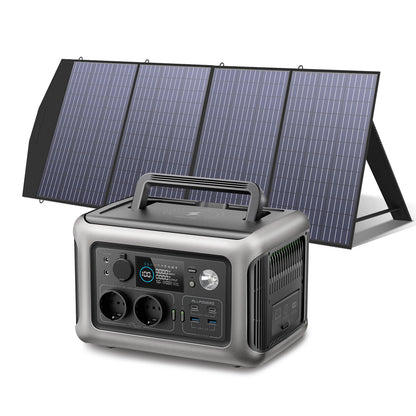 ALLPOWERS R600 Solar Generator with SolarPanel (Optional), 600W 299Wh LiFePO4 Portable Power Station with Solar Charger for Camp
