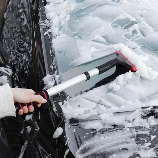 Grattoir à glace extensible en aluminium, brosse à neige pour pare-brise de voiture, pelle à neige télescopique extra-longue