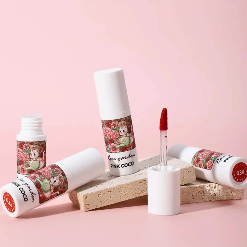 Waterproof Nude Red Pink Lip Gloss Makeup Lasting Non-stick Cup Liquid Lipstick Matte Mousse Lip Mud Sexy Women Korean Cosmetic