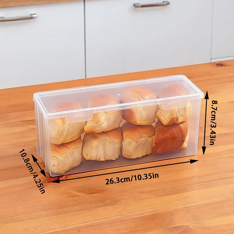 Bread Container Storage Box Kitchen Dispenser Bread Boxes Baking Bread Cake Containers Airtight Box Refrigerator Clear Kitchen
