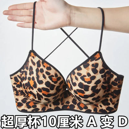 10CM Ultra Thick Push Up Bra for Small Chest Women Wireless Seamless No Side Fat Bra Lift Shape Body Shaper with Invisible Back