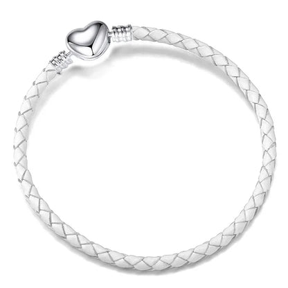 Double Circle Love Leather Rope Bracelet PU Basic Chain Accessories Valentine's Day Gift DIY Fine Jewelry