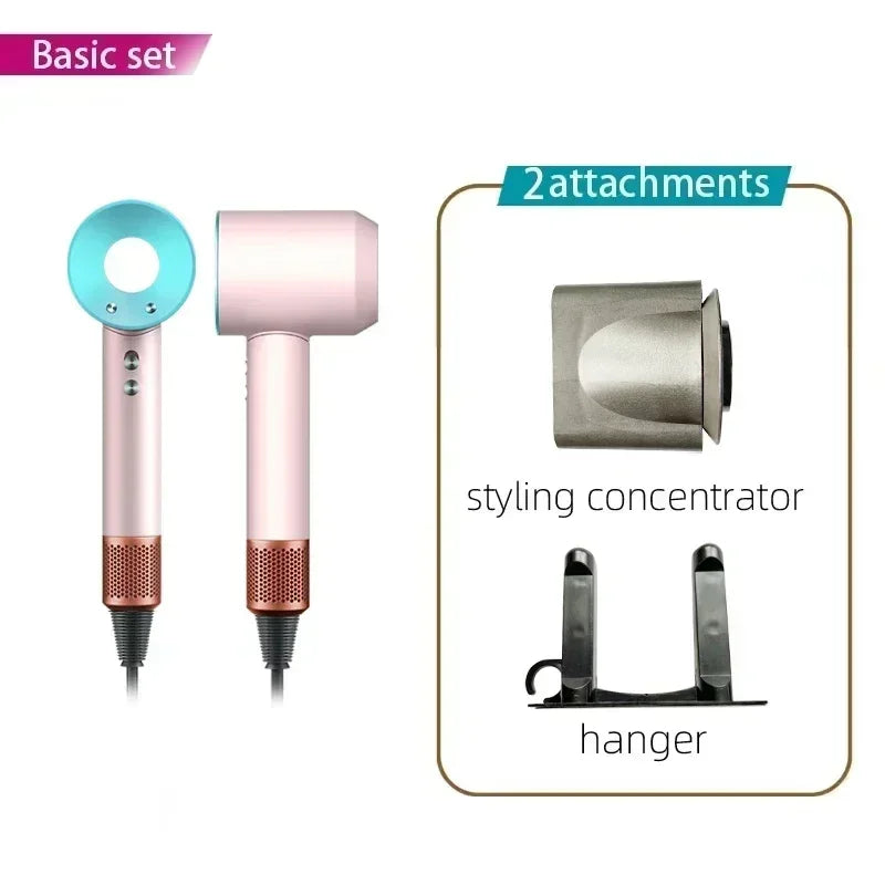 2025 Super Hair Dryer 220V Leafless Hair Dryer Personal Hair Care Styling Negative Ion Tool Schedule Negative Ion Electric Dryer