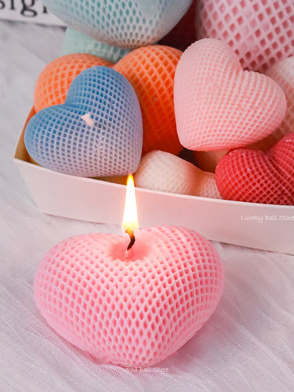 Love Silicone Mold Heart Soap Candle Making Supplies Mould Mousse Cake DIY Wedding Chocolate Baking Decor Valentine's Day Gifts