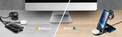 Wireless Charger, ZHIKE 4 in 1 20W Wireless Charging Station Compatible with Galaxy Phone/Watch/Buds.