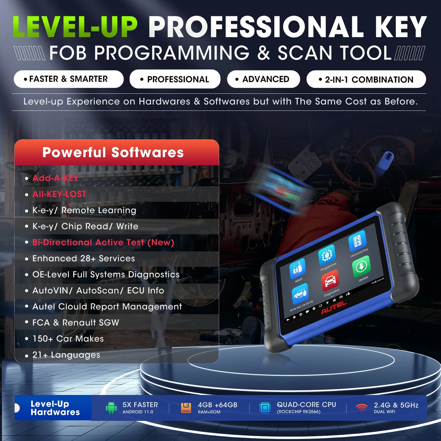 Autel MaxiIM IM508S IMMO Key Programming Diagnostic Tools Auto OBD2 Programmer Scanner All Systems 2 Years Free Update PK KM100