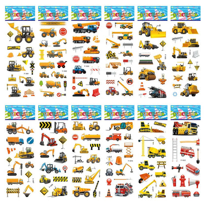 5 Sheets Kids Stickers Puffy Stickers for Children Birthday Christmas New Year Gift for Girl Boy Scrapbooking Cartoon Stickers