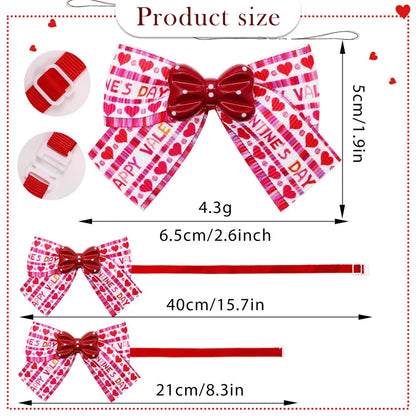 50/100pcs Small Dog Cat Bowties Neckties Fashion Valentine's Day Love Pet Bow Ties For Dogs Grooming Dog Puppy Grooming Products