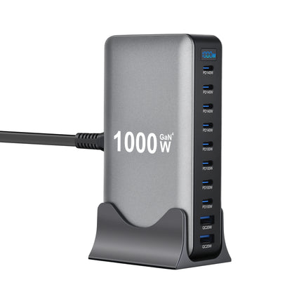 Nouveau chargeur rapide de bureau 10 ports GaN USB Type C PD3.1 PPS 1000 W pour tablettes et téléphones portables (dropshipping)