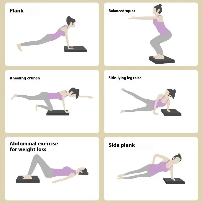 Tapis de yoga épais antidérapant, tapis de gymnastique, tapis d'entraînement antidérapant pour la maison, roue abdominale, coudières, renforcement musculaire du tronc