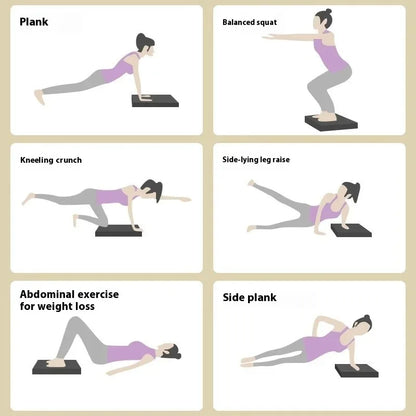 Tapis de yoga épais antidérapant, tapis de gymnastique, tapis d'entraînement antidérapant pour la maison, roue abdominale, coudières, renforcement musculaire du tronc