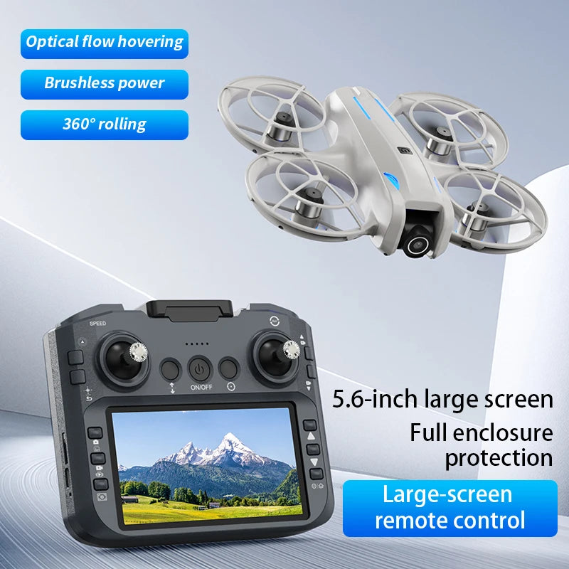 New L105 PRO Drone 8K HD Dual Camera Brushless Optical flow Positioning UAV LCD Remote Control Quadcopter Children Toy Gifts