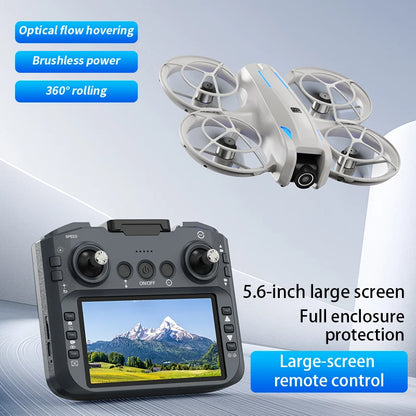 New L105 PRO Drone 8K HD Dual Camera Brushless Optical flow Positioning UAV LCD Remote Control Quadcopter Children Toy Gifts