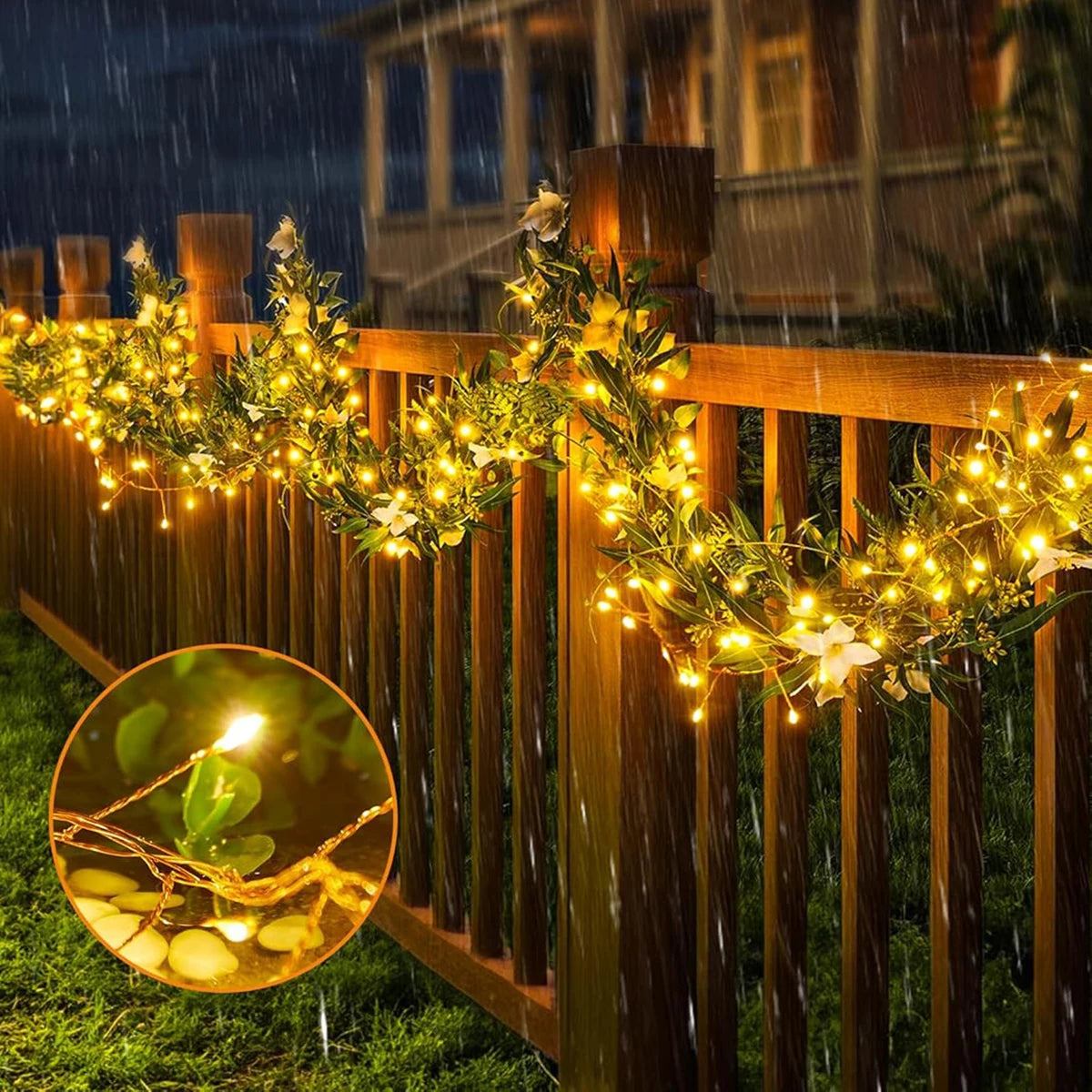 Guirlande lumineuse LED féérique de 6 à 50 mètres, effet pétard, idéale pour les mariages, les fêtes, le Nouvel An et la décoration de sapin de Noël.