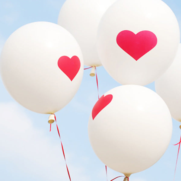 6Pcs Red/White Anniversary Heart Love Spiral Swirl Hanging Garland Balloon Straws for Valentine's Day Wedding Party Decorations