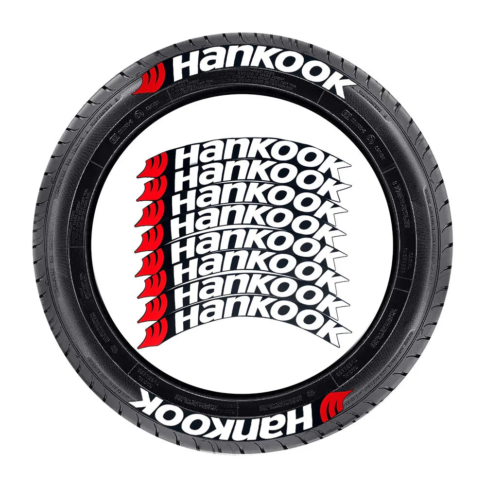 Hankook Universal 3D Auto Waterproof Tire Sticker Car Wheel Rubber Conjoined Lettering Decals Accessories