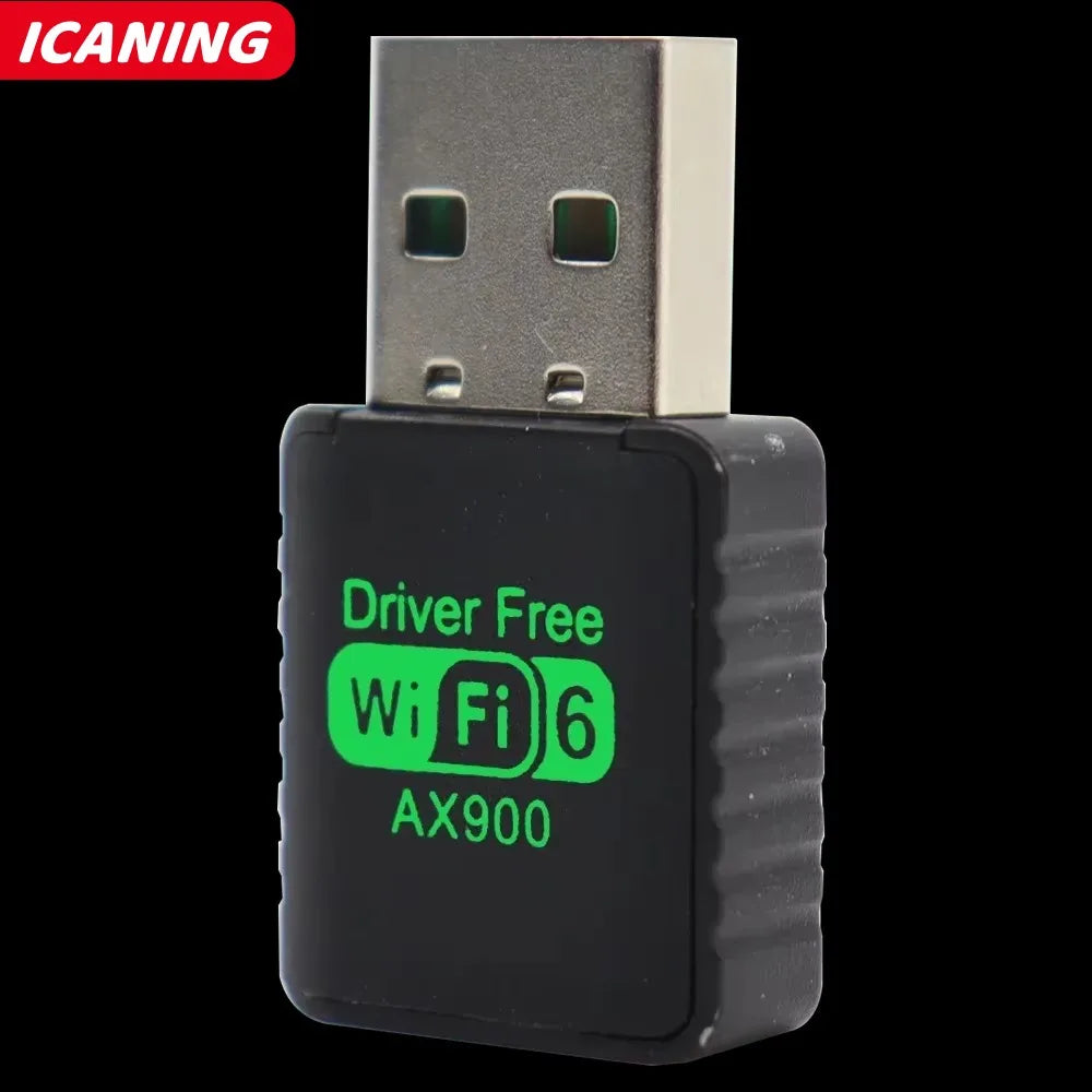 AX900 WIFI 6 Adapter USB Network Card 2.4G&5GHz Dual Band Signal Reception Dongle For Laptop Driver Free Wireless Wlan Receiver
