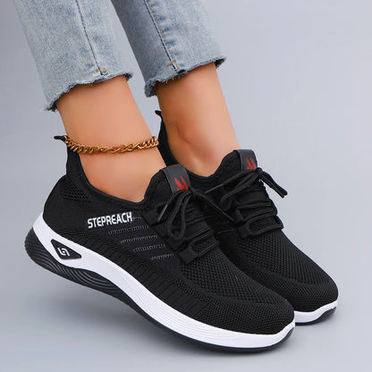Spring and Autumn New Women's Casual Lace up Comfortable, Breathable, Lightweight and Wear-Resistant Sports Shoes
