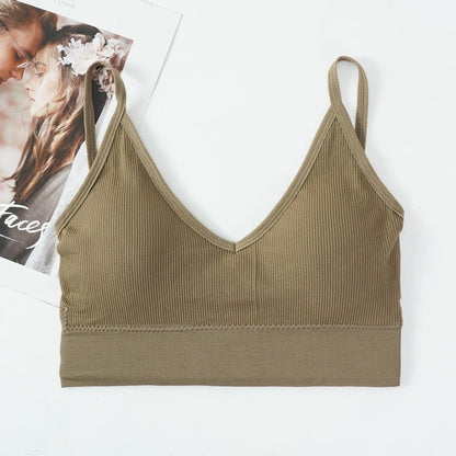 Bras for Women Sexy Seamless Bra U Type Backless Push Up Bralette Women Female Wireless Solid Wire Free Brassiere