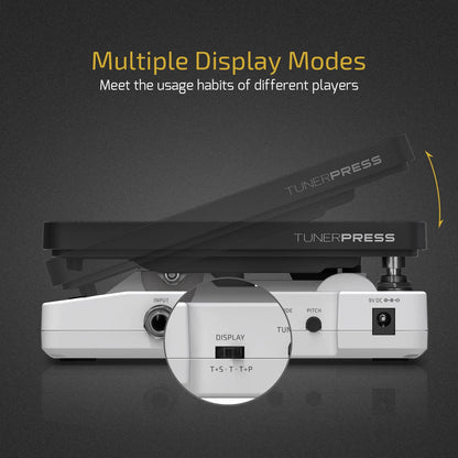 HOTONE Multi-function Tuner Press 4 in 1 Switchable Volume & Expression Padel with Buffer switch and Visible Tuner