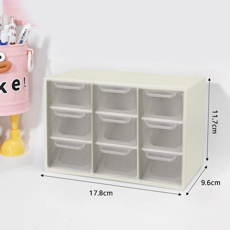 Large Capacity Dustproof Multi-layer Desktop Storage Box  Organizing Box Multifunctional Transparent Six Grid Drawer Storage Box