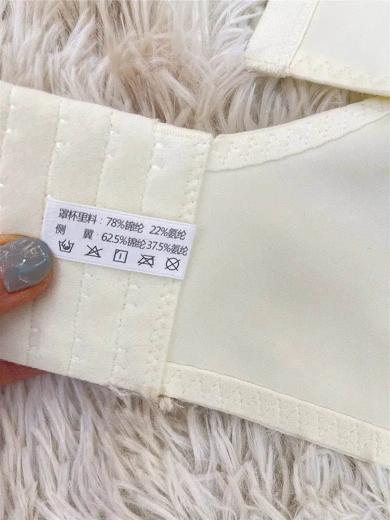 Victoria Style Lace Bra Large Chest Minimizer Ultra Thin Cup Wireless Comfort Push Up Sexy Lingerie Seamless No Underwire MOYISU