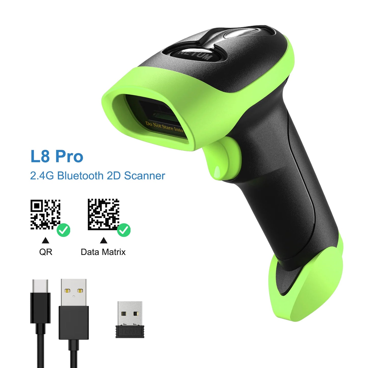 Lecteur de codes-barres 2D sans fil Bluetooth NETUM L8BLPro, lecteur de codes QR, PDF417, détection automatique pour la lecture de codes-barres en point de vente