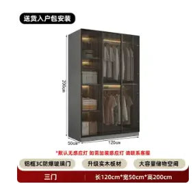 Aesthetic Black Dressing Wardrobe Display Waterproof Luxury Closet Wardrobe Storage Clothing Ropero Para Gurdar Ropa Furnitures