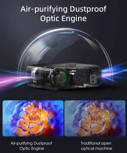 projector Portable 4K UHD HDR10 Home cinema Movie Google TV certified Gaming Outdoor MEMC Dust proof