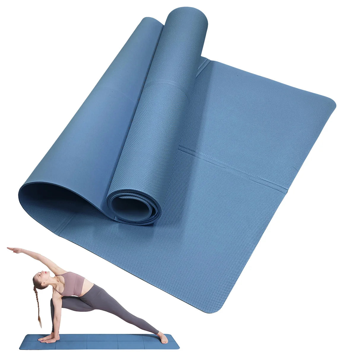 Tapis de yoga en EVA de 4 mm d'épaisseur, antidérapant, pour le sport et le fitness : idéal pour le yoga, le pilates, la gymnastique et le fitness.