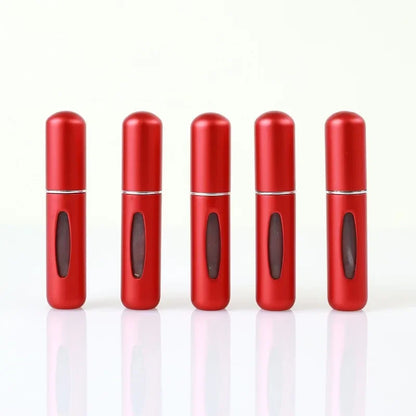 New Hot 5pcs Sets Portable 5ml Perfume Refill Bottle Refillable Spray Scent Pump Empty Atomizer Cosmetic Containers Travel Gift