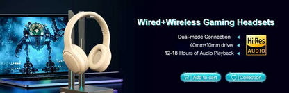 Bluetooth 5.3 Headsets Gaming Headphones Dual Mode Wireless Earphones Foldable Noise Reduction Music Headsets For iPhone Xiaomi