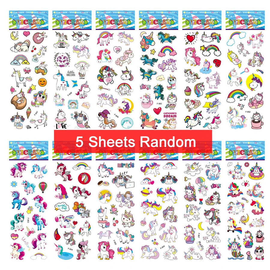 5 Sheets Kids Stickers Puffy Stickers for Children Birthday Christmas New Year Gift for Girl Boy Scrapbooking Cartoon Stickers