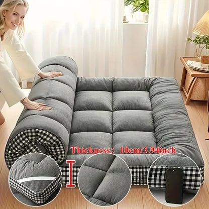 NewestFoldable Lightweight Portable Sleeping Pad/Tatami Mat Japanese Futon Mattress  Soft Fabric,Easy Storage & Travel Mattress