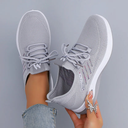 Spring and Autumn New Women's Casual Lace up Comfortable, Breathable, Lightweight and Wear-Resistant Sports Shoes