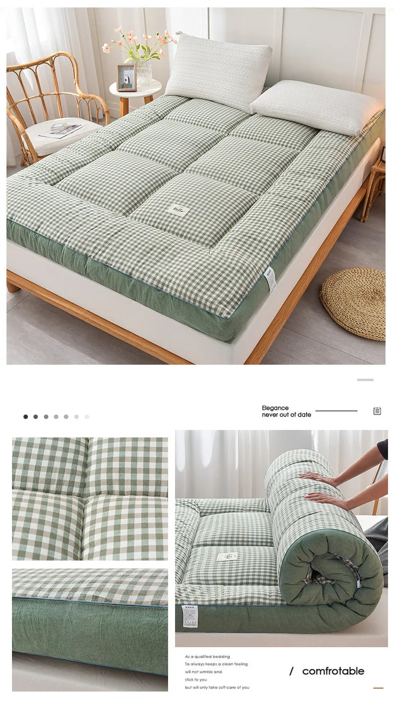 NewestFoldable Lightweight Portable Sleeping Pad/Tatami Mat Japanese Futon Mattress  Soft Fabric,Easy Storage & Travel Mattress