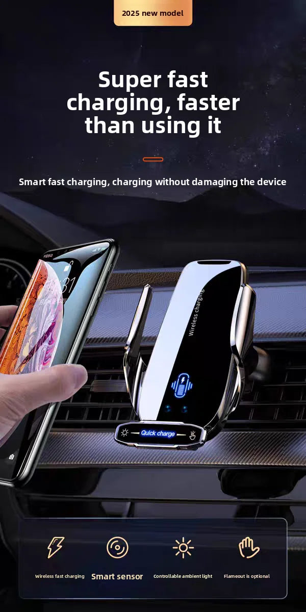 Wireless Charger For Car Mobile Cell Phone Holder Support For Mobile Car Mount Automotive Electric Induction Auto Clamping