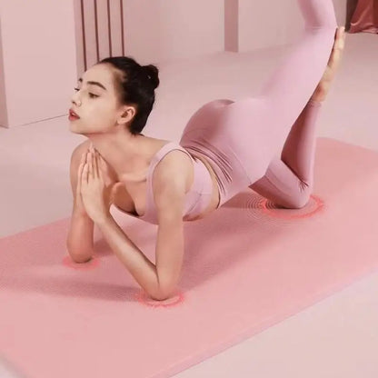 Tapis de yoga athlétique antidérapant de 10 mm pour l'entraînement à domicile, le Pilates et la gymnastique
