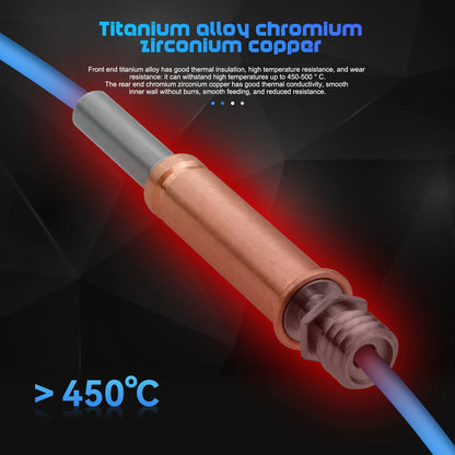 Anycubic Kobra 3 Combo Spare parts Bimetal Heat Break Brass Nozzle Upgrades Throat Throats Hot End 3D Printer Accessories