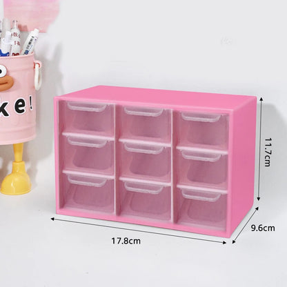 Large Capacity Dustproof Multi-layer Desktop Storage Box  Organizing Box Multifunctional Transparent Six Grid Drawer Storage Box