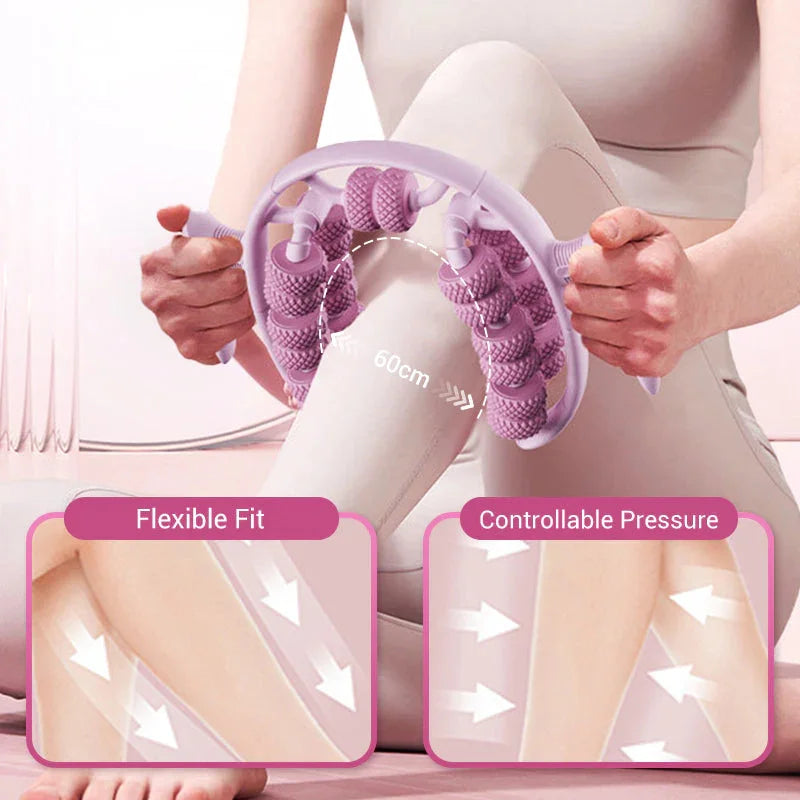 1PC Relax Ring Clamp Leg Massager 360°All-Round Massage 26 Wheel Body Massager Relief Fatigue Roller Massage Calf Muscle Relaxer