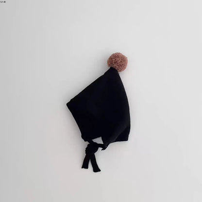 Winter Pompom Baby Hat Cute Cartoon Newborn Knitted Cap Autumn Warm Woolen Kids Boy Girl Ear Protection Hats