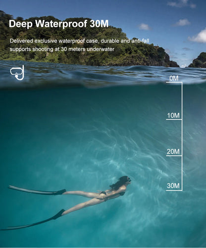 Ultra HD 4K Action Camera H9R WiFi 12MP 2" LCD 30M  Waterproof 170D Remote Control Helmet Bicycle Video Camera Outdoor Sport Cam