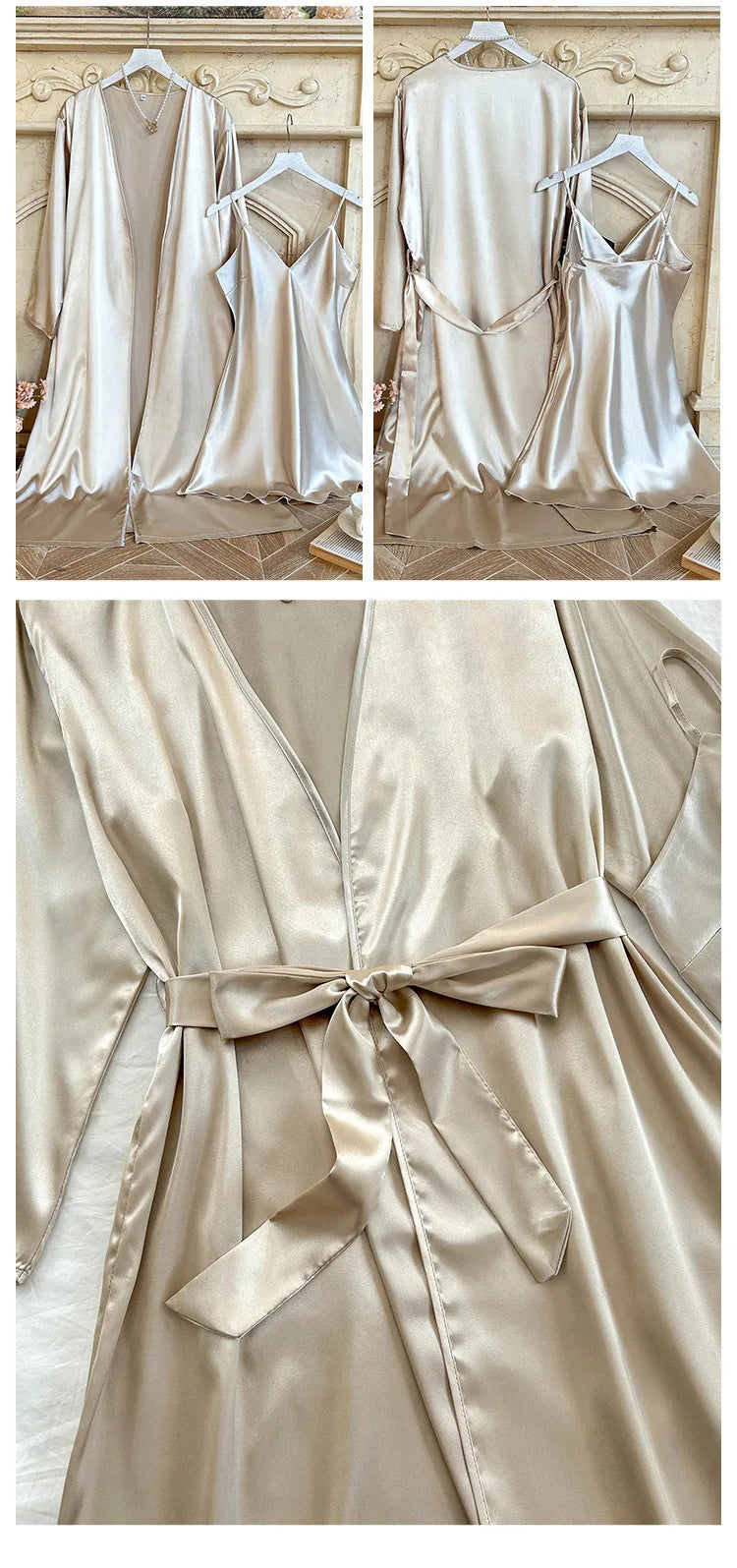 Bride Wedding Robe Dress Suit Women Rayon Bathrobe Gown Sleep Set Summer Homewear Sleepdress Casual Kimono Sleepwear Nightgown ﻿