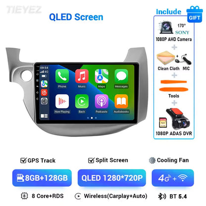 Android 15 Car Radio For Honda Fit Jazz 2008-2013 2din Android 12 Carplay Multimidia Video Player Navigation GPS Head Unit