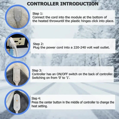 Couverture chauffante électrique sous-matelas 3 niveaux de chaleur 150x160cm pour couvertures électriques de lit